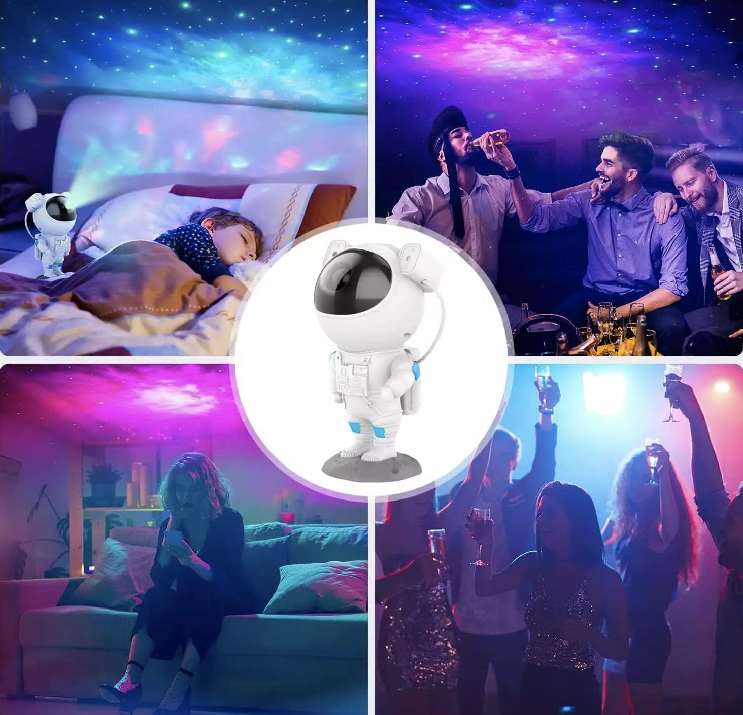 HOME Night Light Astronaut Galaxy Star Projector