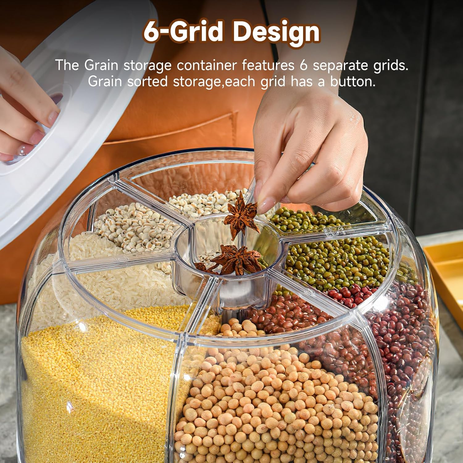 TOUCH SHARK Grain Storage Container Dispenser