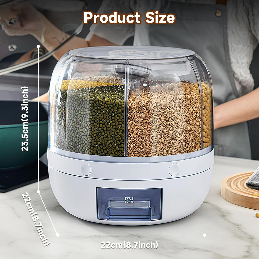 TOUCH SHARK Grain Storage Container Dispenser